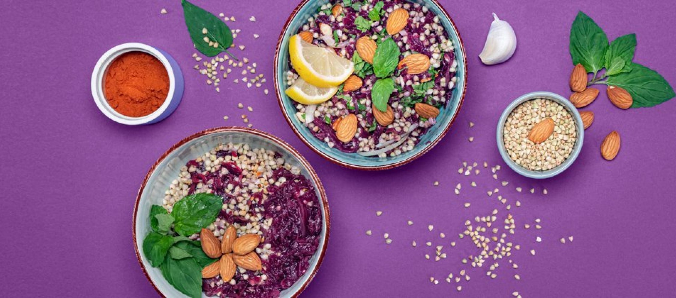 Weihnachtlicher Buchweizen-Rotkohl-Salat Weihnachtlicher Buchweizen-Rotkohl-Salat