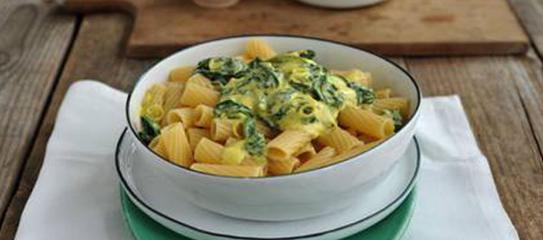 Rezept Pasta mit Curry-Spinat Rezept Pasta mit Curry-Spinat