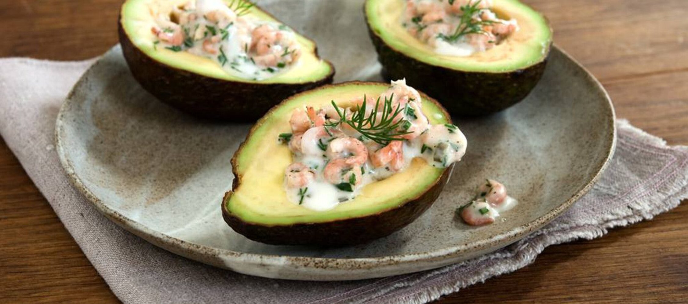 Rezept Nordseekrabben mit Dill in Avocadohälften