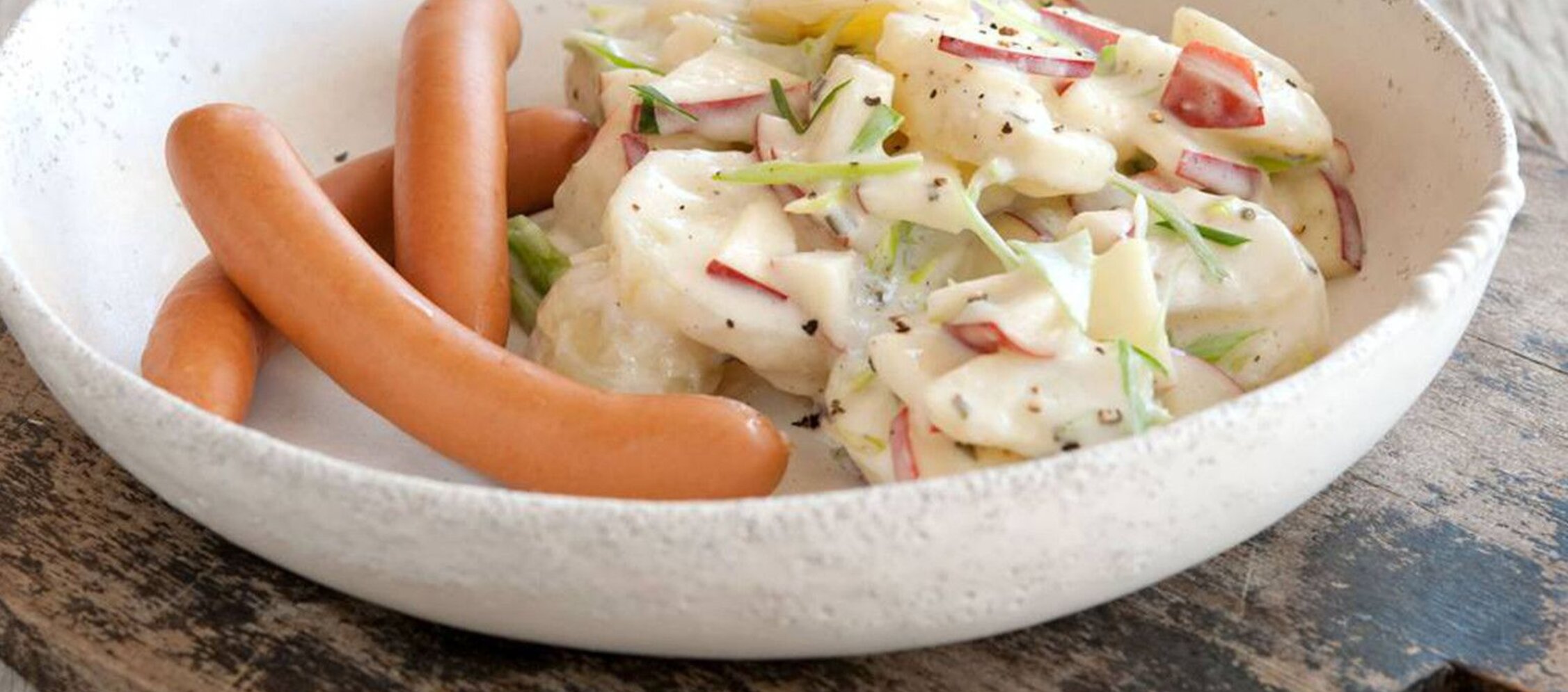 Rezept Kartoffelsalat mit Wiener Würstchen