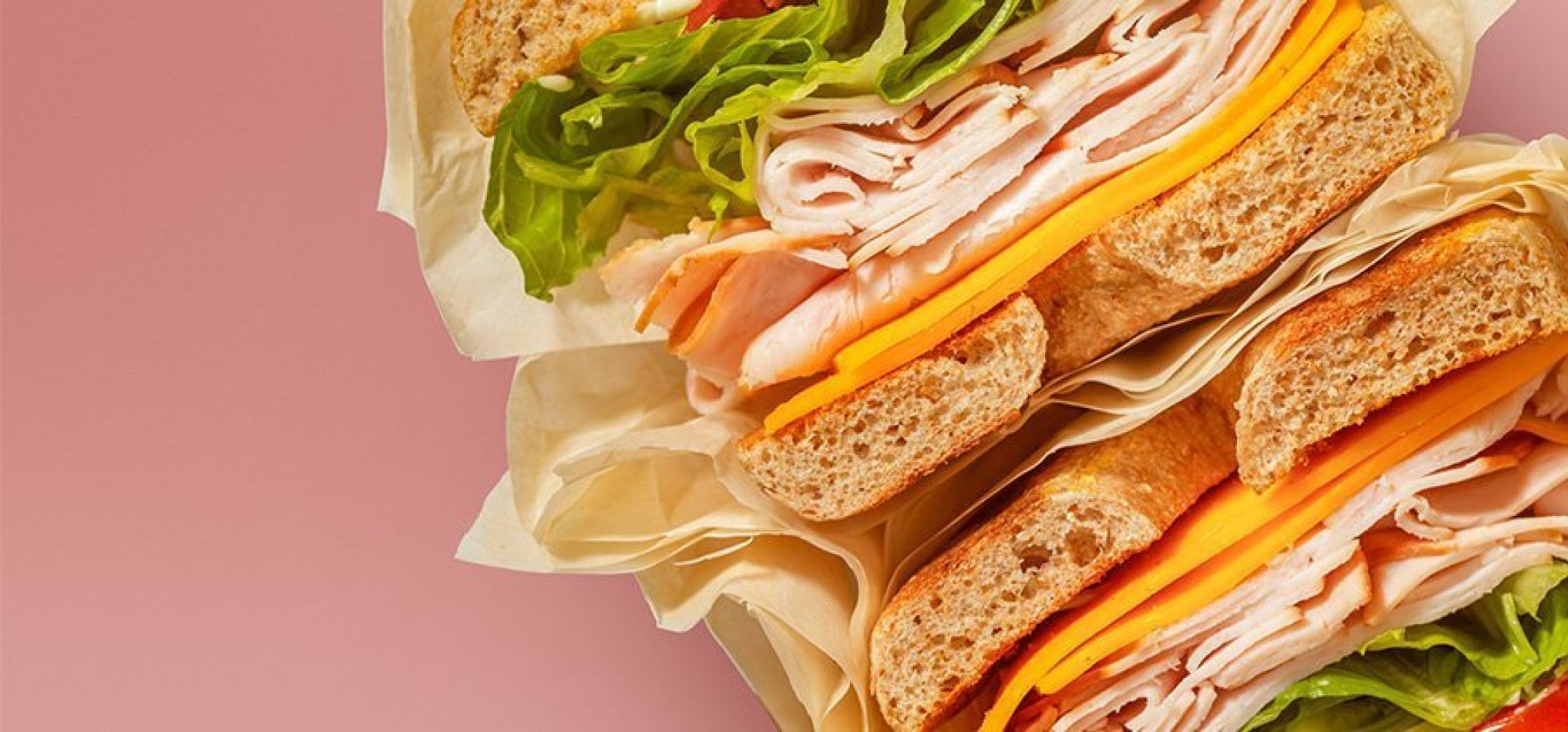 Zwei Schinken-Käse-Sandwiches