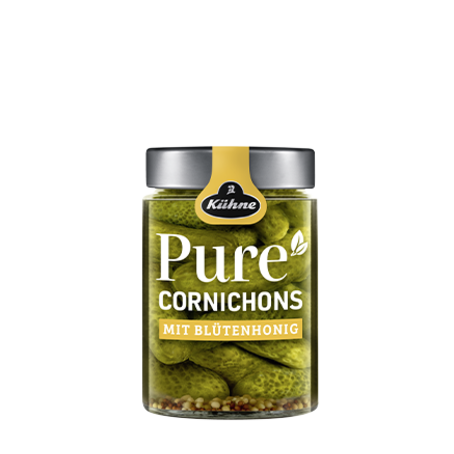 Pure Cornichons mit Blütenhonig