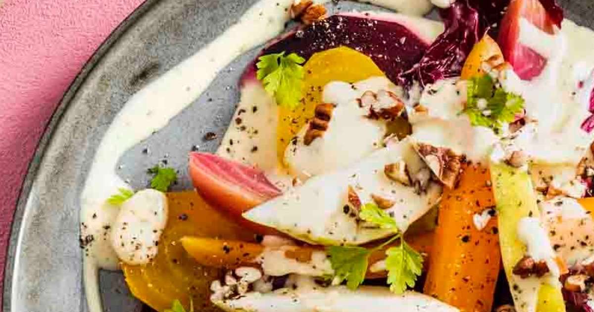 Salat mit bunter Bete, Radicchio und Birne | Carl Kühne KG Salat mit bunter Bete, Radicchio und Birne | Carl Kühne KG