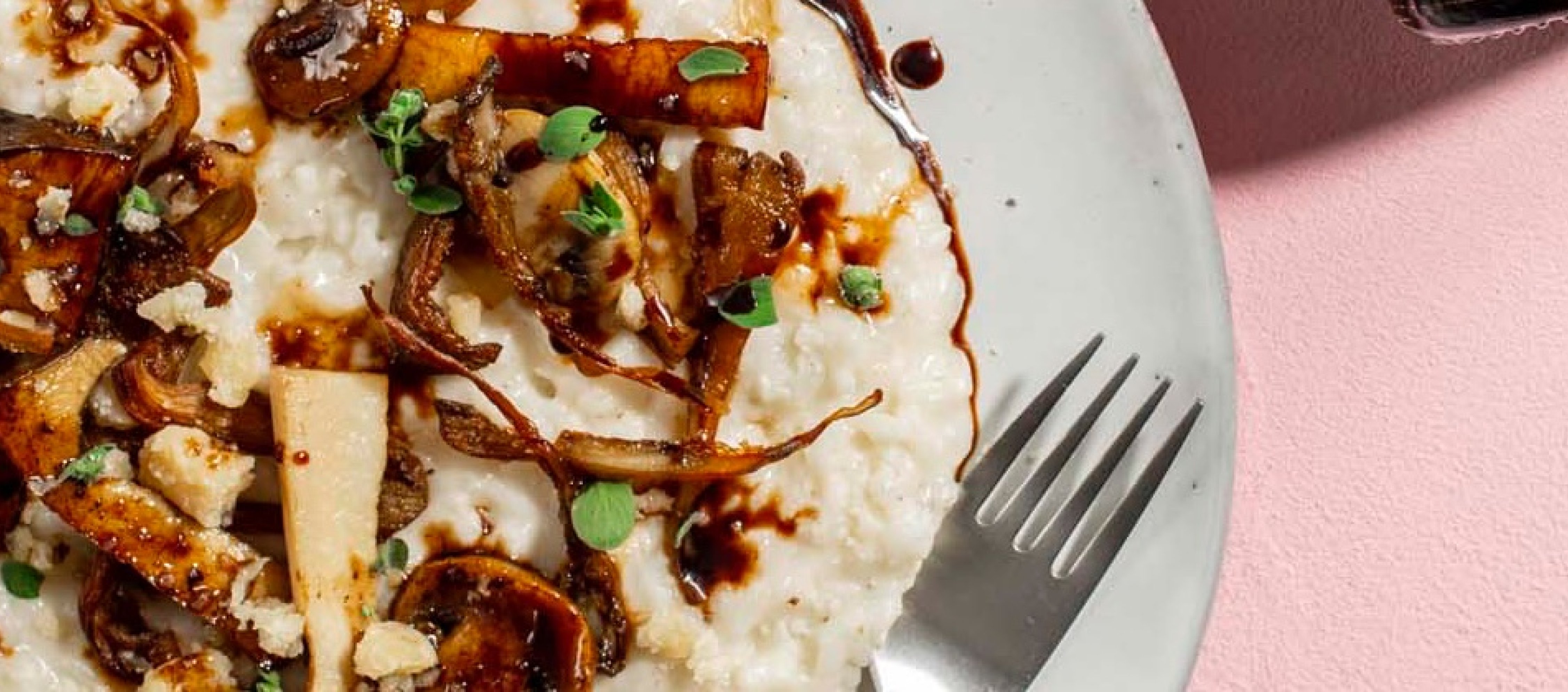 Risotto mit Balsamico-Pilzen und Majoran | Carl Kühne KG Risotto mit Balsamico-Pilzen und Majoran | Carl Kühne KG